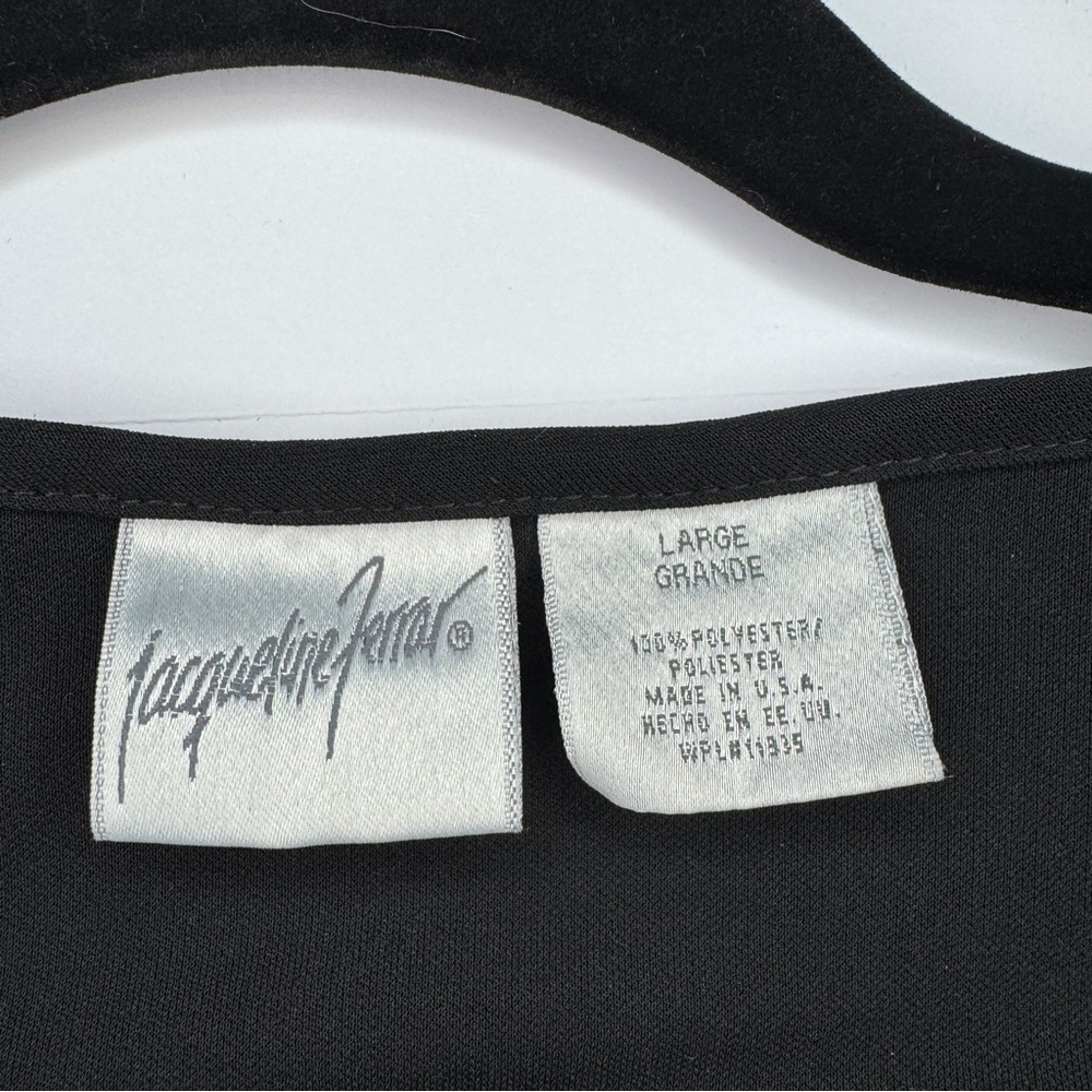 Jacqueline Ferrar Black Midi Dress | Sz Large | Made in USA | Minimalist Classic - Picture 6 of 9